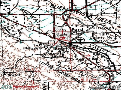 South Taft topographic map