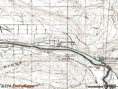 Rock Island topographic map