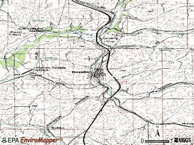 Rosalia topographic map