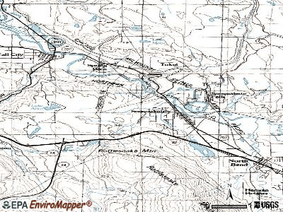 Snoqualmie topographic map