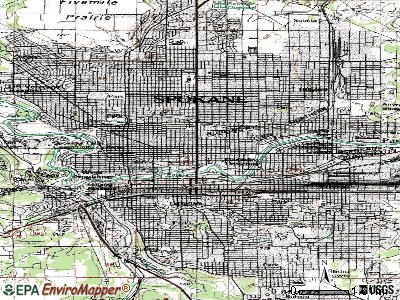 Spokane topographic map. Birthplace of: Chuck Jones, Ryne Sandberg - (born 1959), baseball star, Cory Withrow - 2005 NFL player (Minnesota Vikings,