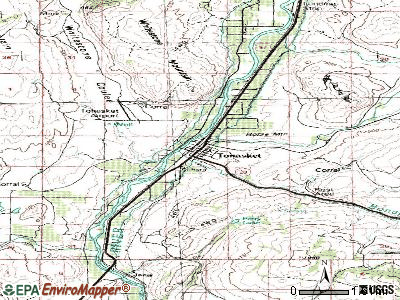 Tonasket topographic map