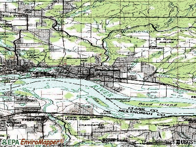 Washougal topographic map