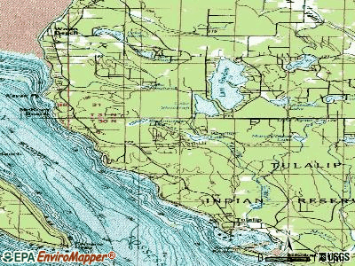 Weallup Lake topographic map