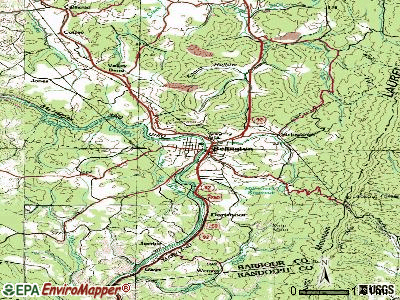 Belington topographic map