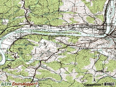 Blennerhassett topographic map