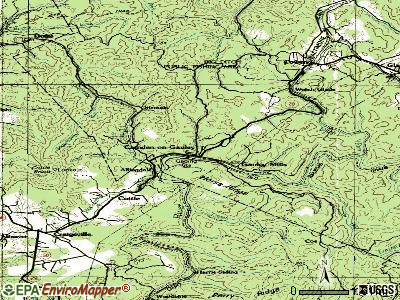 Camden-on-Gauley topographic map