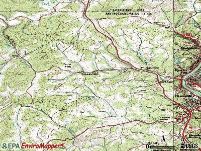 Cassville topographic map
