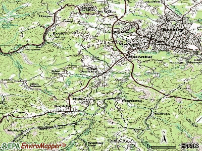 Crab Orchard topographic map