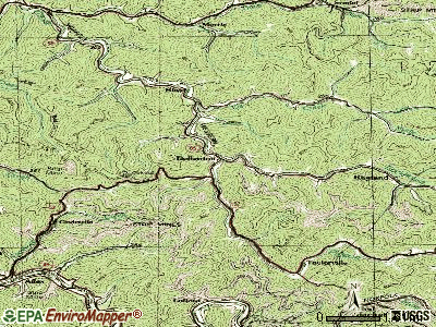 Delbarton topographic map