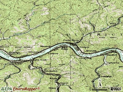 East Bank topographic map