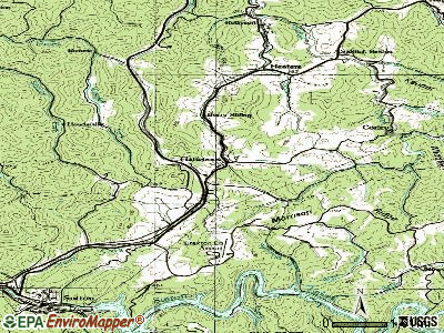 Flatwoods topographic map
