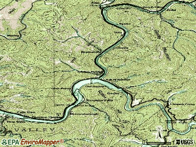 Gauley Bridge topographic map