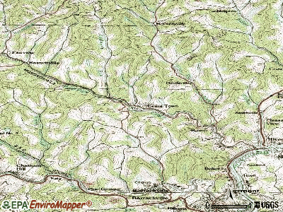 Grant Town topographic map