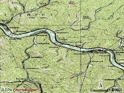 Handley topographic map