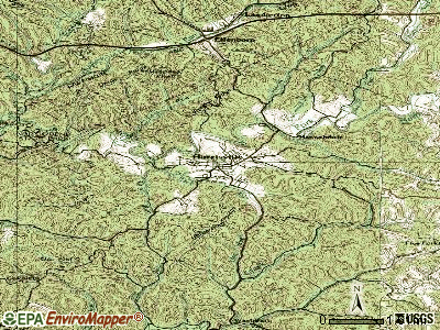 Harrisville topographic map