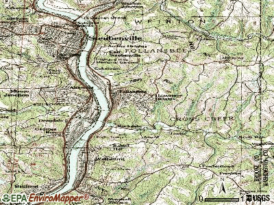 Hooverson Heights topographic map