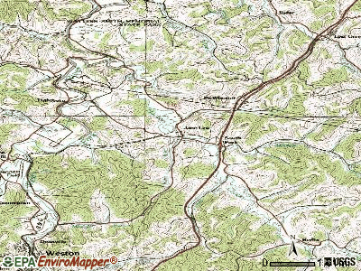 Jane Lew topographic map