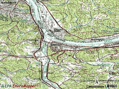 Kenova topographic map