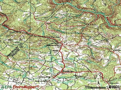 Masontown topographic map