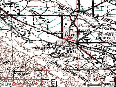 Taft Heights topographic map