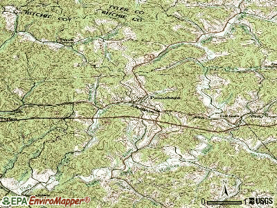 Pennsboro topographic map