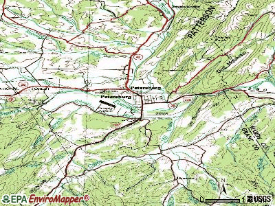 Petersburg topographic map