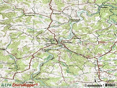 Philippi topographic map