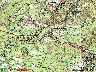 Piedmont topographic map