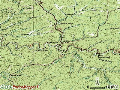 Pineville topographic map