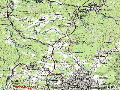 Prosperity topographic map