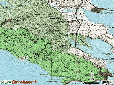 Tamalpais-Homestead Valley topographic map