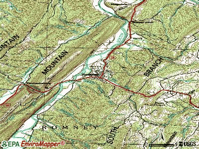 Romney topographic map