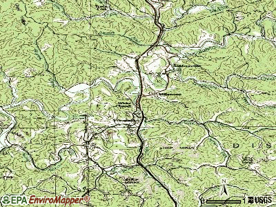 Sissonville topographic map