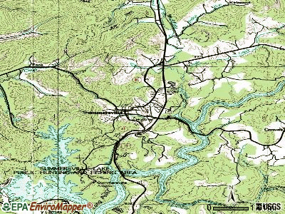 Summersville topographic map