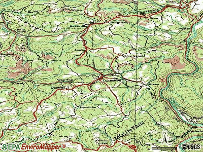 Tunnelton topographic map