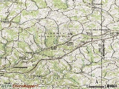Valley Grove topographic map