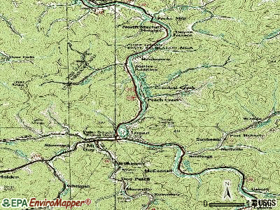 West Logan topographic map