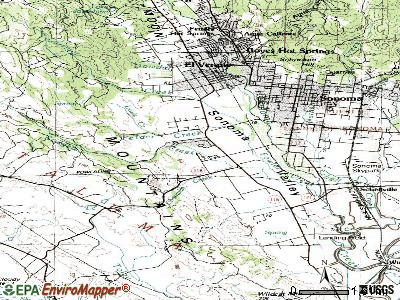 Temelec topographic map