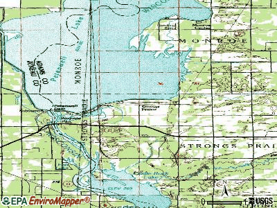 Strongs Prairie topographic map