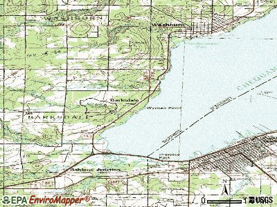 Barksdale topographic map