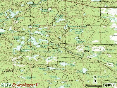 Delta topographic map
