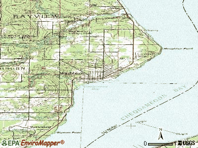 Washburn topographic map