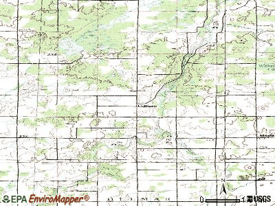 Colburn topographic map