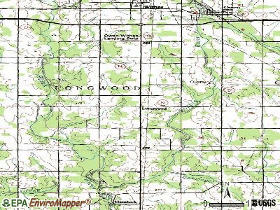Longwood topographic map