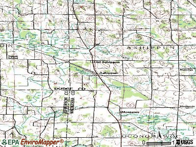 Ashippun topographic map