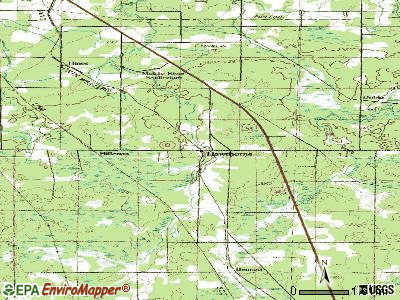 Hawthorne topographic map