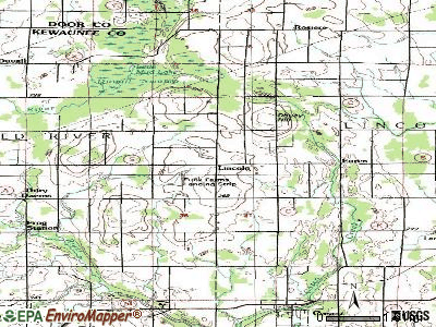 Lincoln topographic map