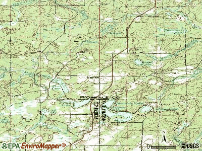 Aurora topographic map