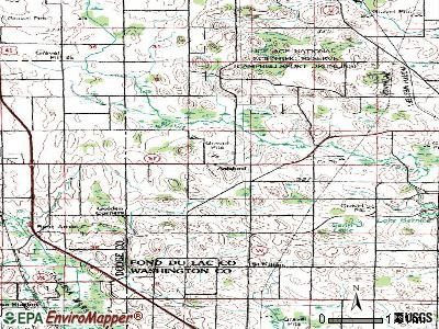 Ashford topographic map